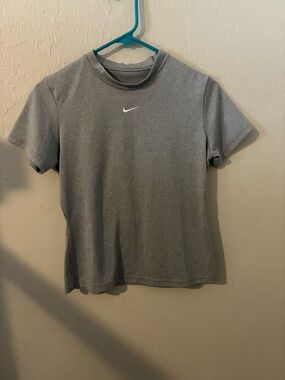 Nike Heather Gray Mini Mockneck Tee